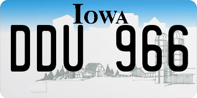 IA license plate DDU966