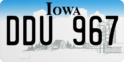 IA license plate DDU967