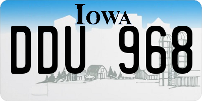 IA license plate DDU968