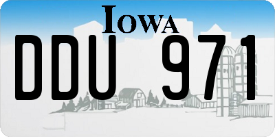 IA license plate DDU971
