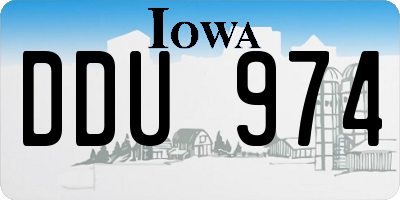 IA license plate DDU974