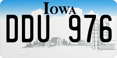 IA license plate DDU976
