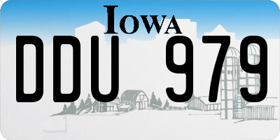 IA license plate DDU979