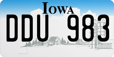 IA license plate DDU983