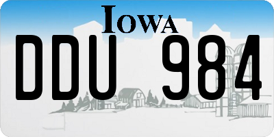 IA license plate DDU984
