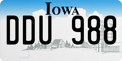 IA license plate DDU988