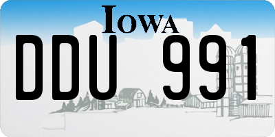 IA license plate DDU991