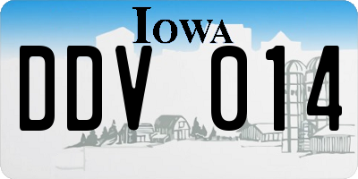 IA license plate DDV014