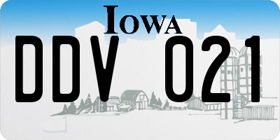 IA license plate DDV021