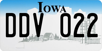 IA license plate DDV022