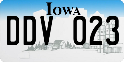 IA license plate DDV023