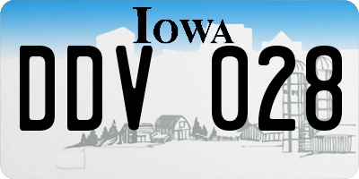 IA license plate DDV028