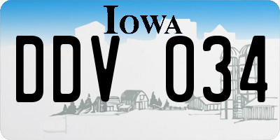 IA license plate DDV034