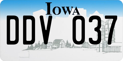IA license plate DDV037