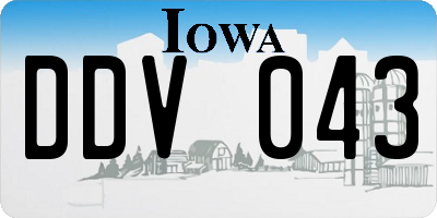 IA license plate DDV043