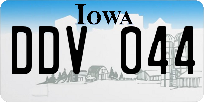 IA license plate DDV044