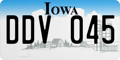 IA license plate DDV045
