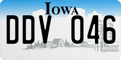 IA license plate DDV046