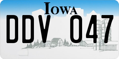 IA license plate DDV047