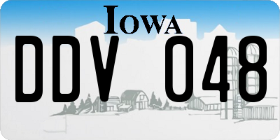 IA license plate DDV048