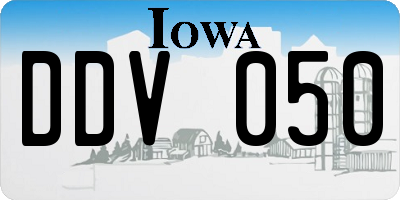 IA license plate DDV050