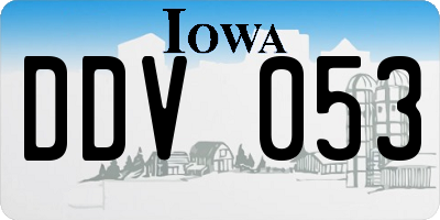 IA license plate DDV053