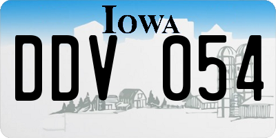 IA license plate DDV054