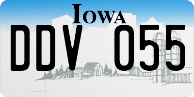 IA license plate DDV055