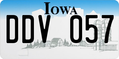 IA license plate DDV057