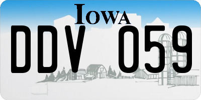 IA license plate DDV059