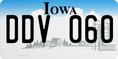 IA license plate DDV060