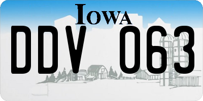 IA license plate DDV063