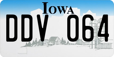 IA license plate DDV064
