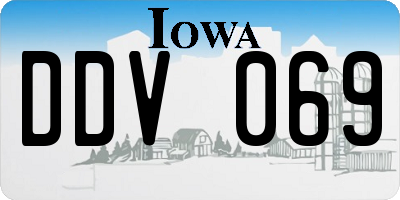 IA license plate DDV069