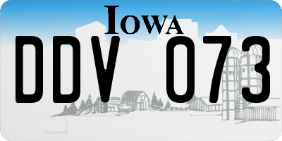 IA license plate DDV073