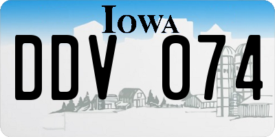 IA license plate DDV074