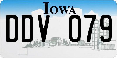 IA license plate DDV079