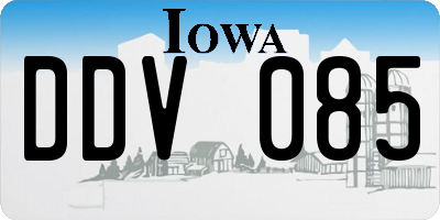 IA license plate DDV085