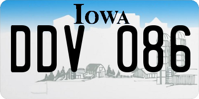 IA license plate DDV086