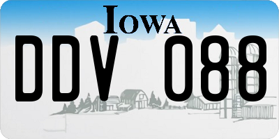IA license plate DDV088