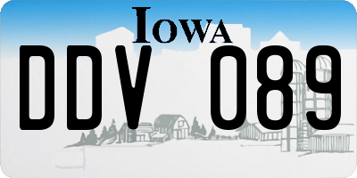 IA license plate DDV089