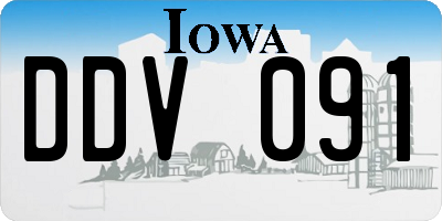 IA license plate DDV091