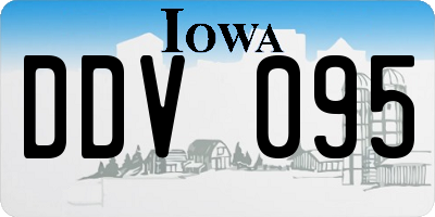 IA license plate DDV095