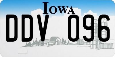 IA license plate DDV096