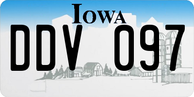 IA license plate DDV097