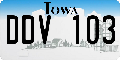 IA license plate DDV103