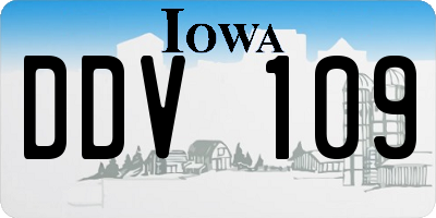 IA license plate DDV109