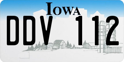IA license plate DDV112