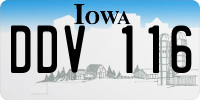 IA license plate DDV116