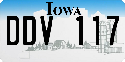IA license plate DDV117